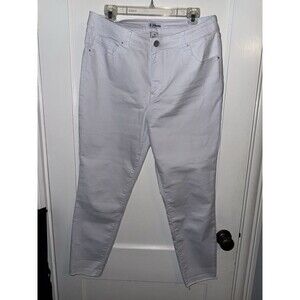 d. jeans Womens Size 14 White Straight Leg Denim Jeans